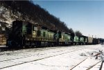 Westbound transfer comes out of the yard